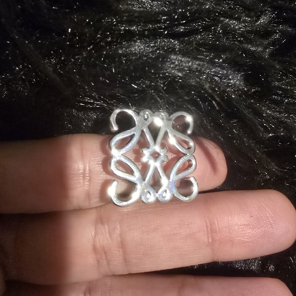 Loewe Silver Scrollwork Ring - image 8